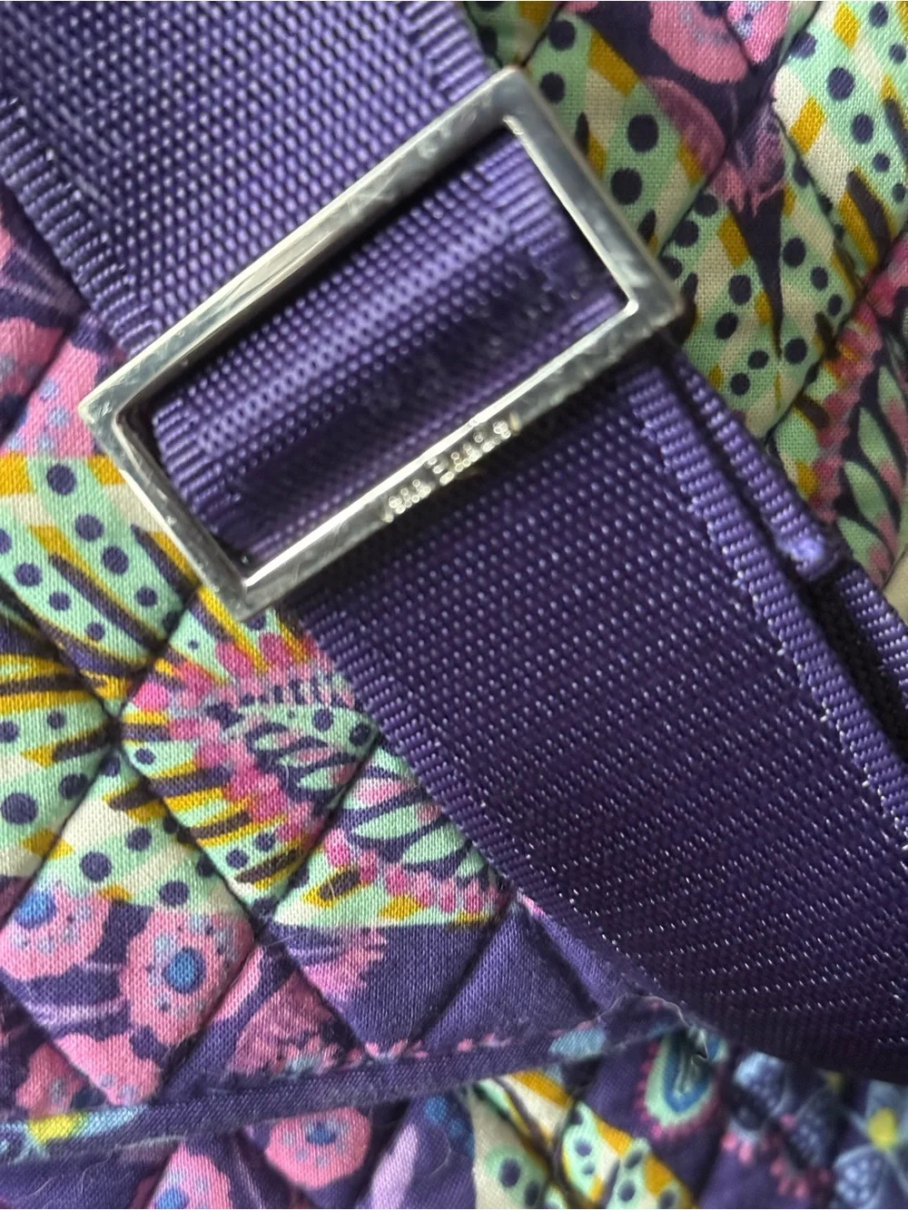 Vera Bradley Batik Leaves Cotton Quilted Crossbody Laptop Messenger Bag Retired